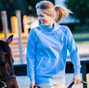 Alden in Blue Funnel Neck Sweater