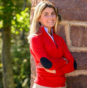 Baylee in Red Q-zip Sweater