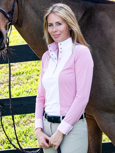 Alden in a Luna II Pink Show Shirt